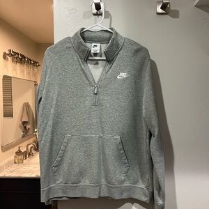 Nike quarter Zip-Up Sweater in Gray